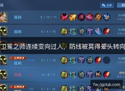 卫冕之师连续变向过人,防线被晃得晕头转向 卫冕之师连续变向过人,防线被晃得晕头转向